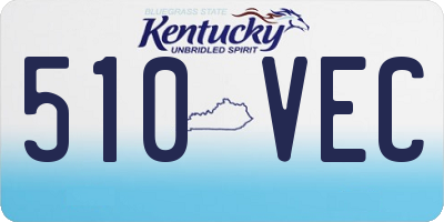 KY license plate 510VEC