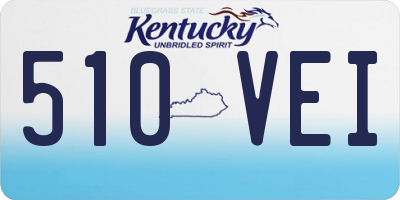 KY license plate 510VEI