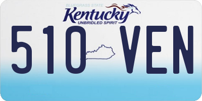 KY license plate 510VEN