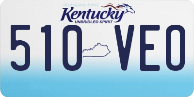 KY license plate 510VEO