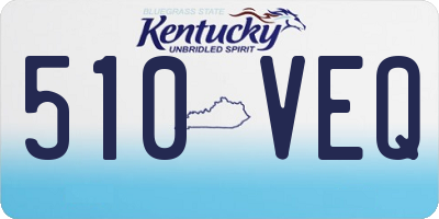 KY license plate 510VEQ