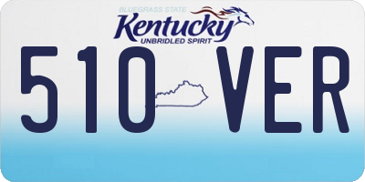 KY license plate 510VER