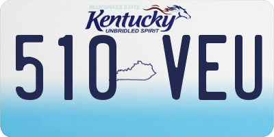 KY license plate 510VEU