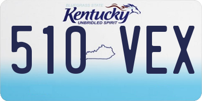 KY license plate 510VEX