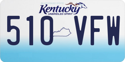 KY license plate 510VFW