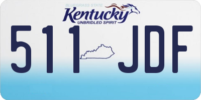 KY license plate 511JDF