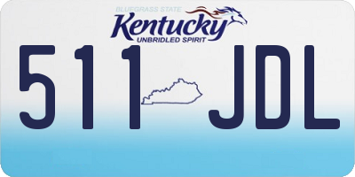 KY license plate 511JDL