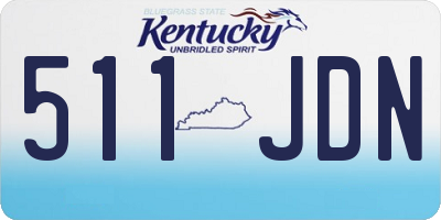 KY license plate 511JDN