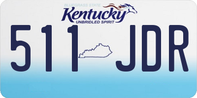 KY license plate 511JDR