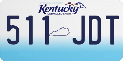 KY license plate 511JDT
