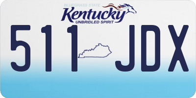 KY license plate 511JDX