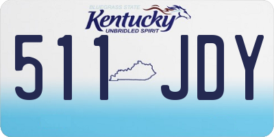 KY license plate 511JDY