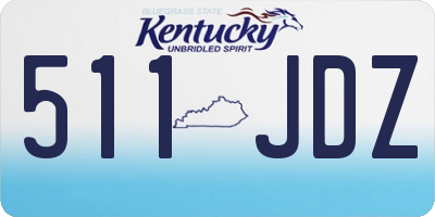 KY license plate 511JDZ
