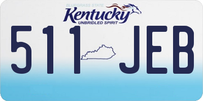KY license plate 511JEB
