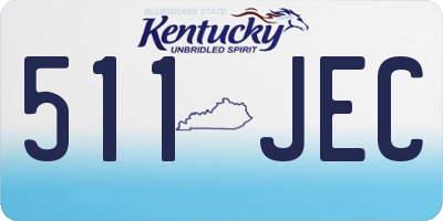 KY license plate 511JEC