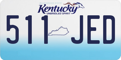 KY license plate 511JED