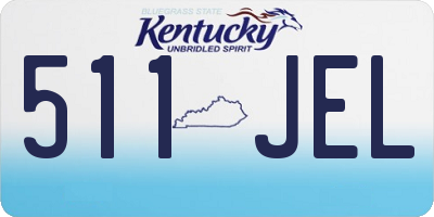 KY license plate 511JEL
