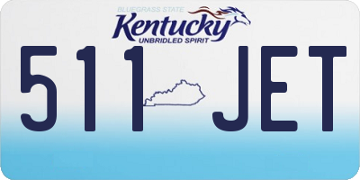 KY license plate 511JET