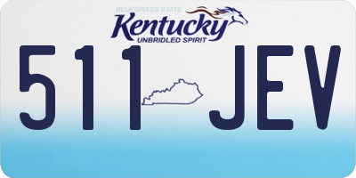 KY license plate 511JEV