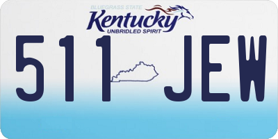 KY license plate 511JEW