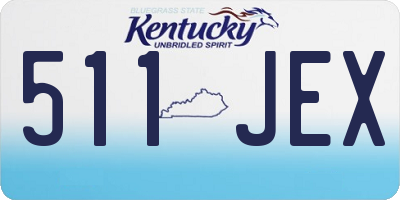 KY license plate 511JEX