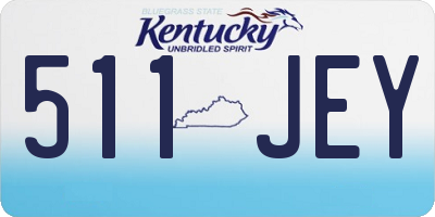 KY license plate 511JEY