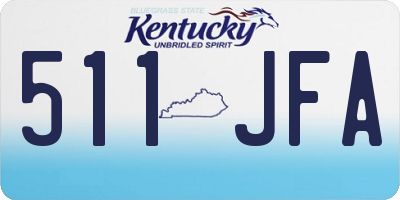 KY license plate 511JFA