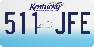 KY license plate 511JFE