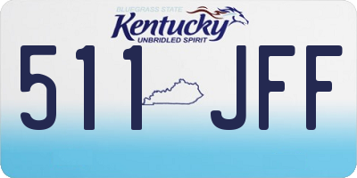 KY license plate 511JFF