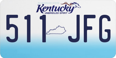 KY license plate 511JFG