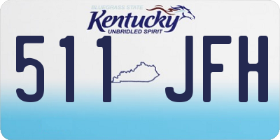 KY license plate 511JFH