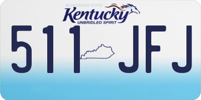 KY license plate 511JFJ