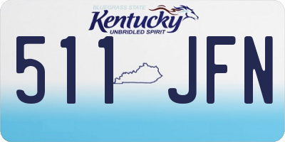 KY license plate 511JFN