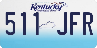KY license plate 511JFR