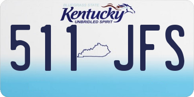 KY license plate 511JFS