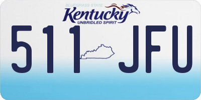 KY license plate 511JFU