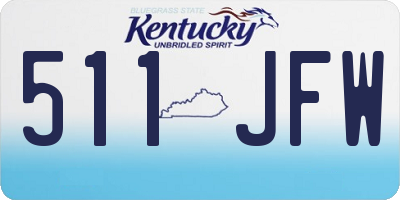 KY license plate 511JFW