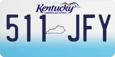 KY license plate 511JFY