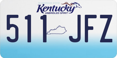 KY license plate 511JFZ