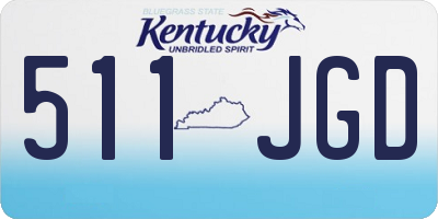 KY license plate 511JGD