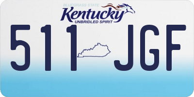 KY license plate 511JGF