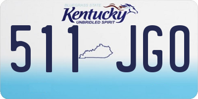 KY license plate 511JGO