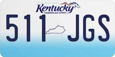 KY license plate 511JGS