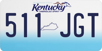 KY license plate 511JGT