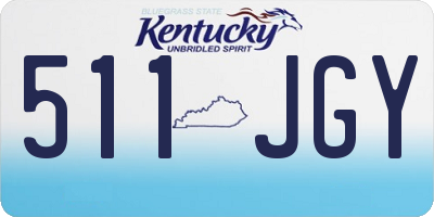KY license plate 511JGY
