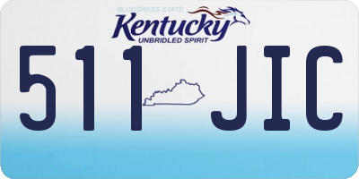 KY license plate 511JIC