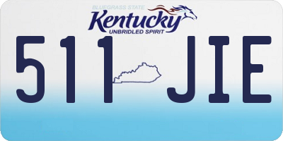 KY license plate 511JIE