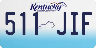 KY license plate 511JIF