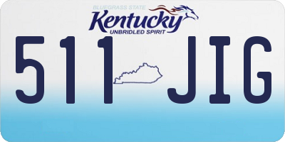KY license plate 511JIG
