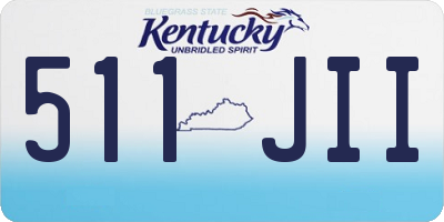 KY license plate 511JII